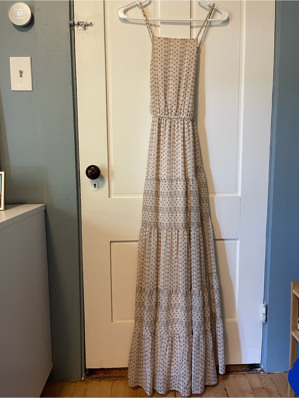 Forever 21 Beige Floral Tiered Maxi Dress